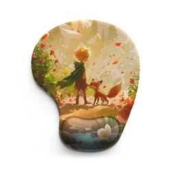 1pc The Little Prince And Fox Mouse Pad Wrist Ergonomic Soft Anti-Slip Wrist Rest Support Mat Computer Mouse Pad for Office PC