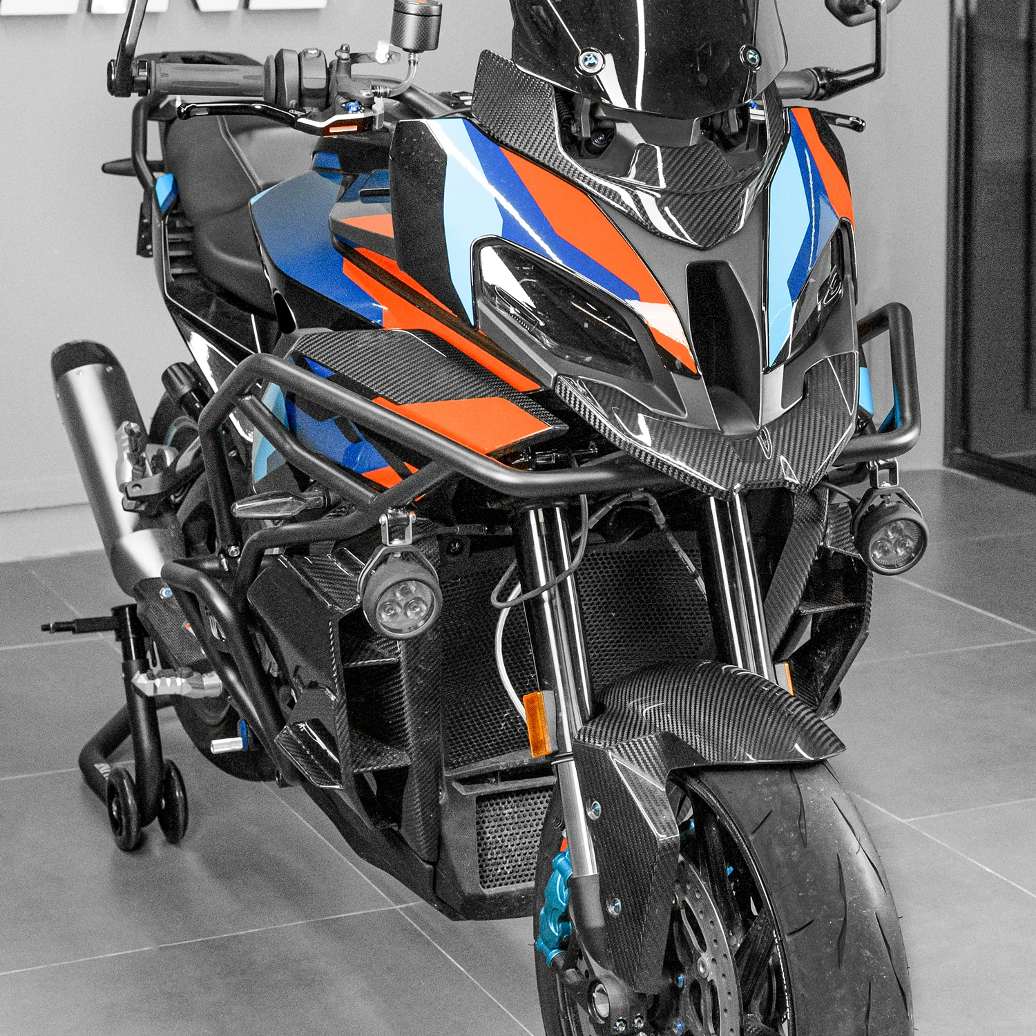 WOLFLINE For BMW M1000XR M1000 XR 2024 2025 Crash Bar Engine Guard Motorcycle Accessories Stung Cage Stainless Steel Highway Bum