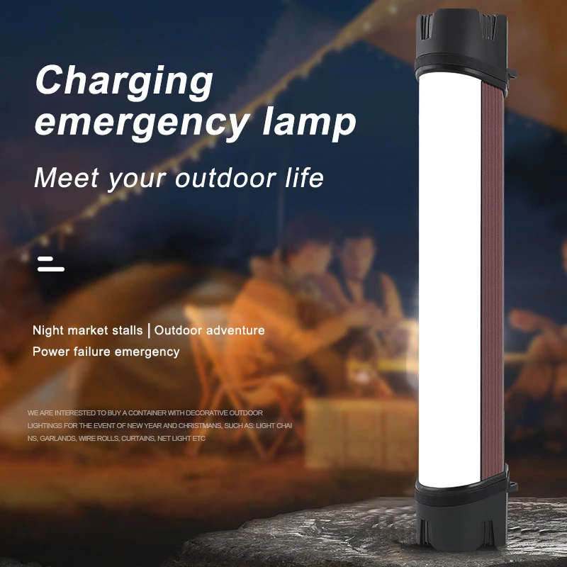 led charging tube emergency light Outdoor camping wireless lighting aluminum alloy magnetic backup light