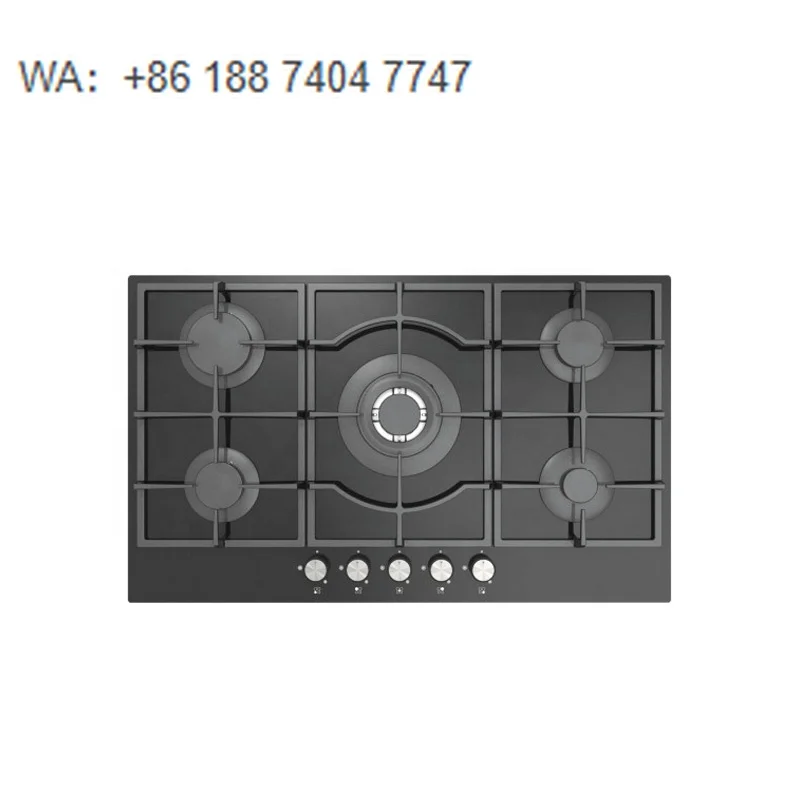

5 Burner Built-in Gas Stovetop, Tempered Glass Top, Durable & Rustproof, for Modern Kitchen & Small Restaurant