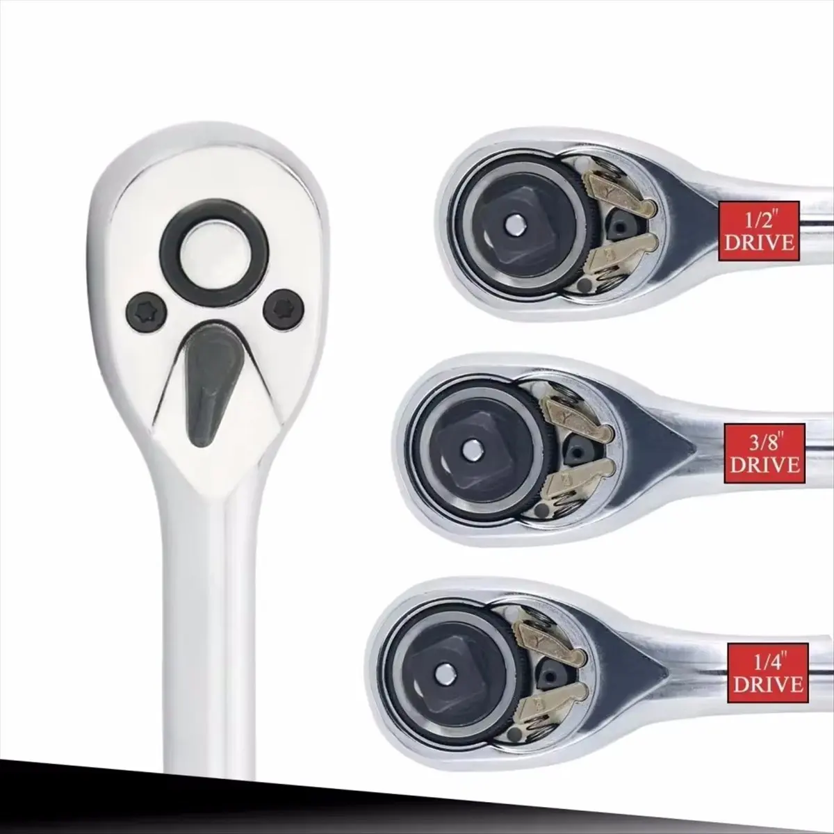 Goodprice Ratchet Wrench 24 Tooth Quick Release 1/4 Inch 3/8 Inch 1/2 Inch Socket Automotive Nut Reversible Drive Wrench