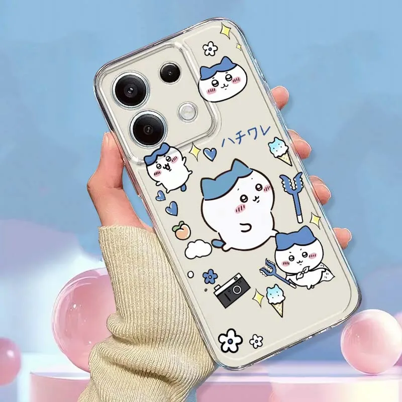 Usagi Chiikawa Hachiware For Xiaomi Redmi Note 8 8T 9 9T 11E 12 13 14 Pro Plus Turbo 5G Fashion TPU Transparent Phone Case