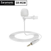 Saramonic SR-M1W/ SR-M1 Omnidirectional Lapel Microphone Cable for Most Audio Devices With a Standard 3. 5mm TRS Input Connector