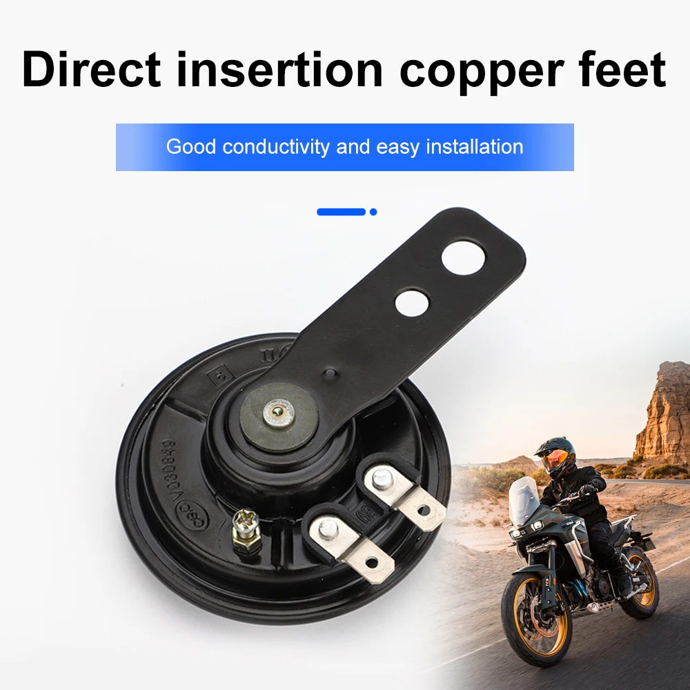 12V 48V 60V General Motorcycle Electric Horn Kit Waterproof Loud Horn Speaker Electric Horn Suitable for Bicycle Scooter 105dB