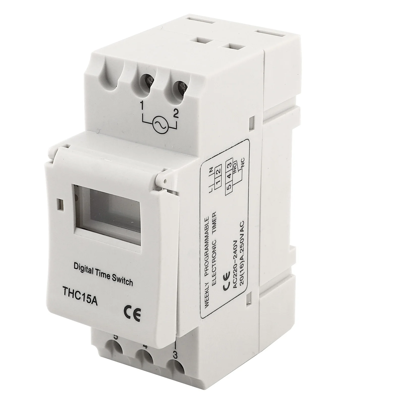 THC15A 220‑240VAC 20A DIN Rail Digital Programmable Timer Switch