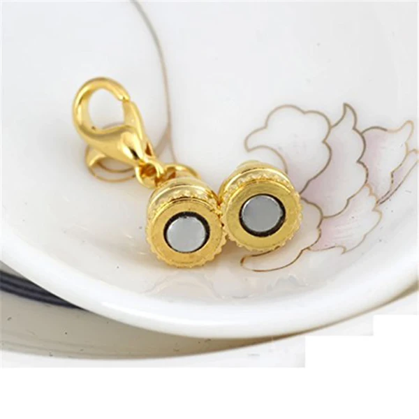 

5pcs Magnetic Clasps Silver Tone Ball Shape for Bracelet Necklace Jewelry Supplies Lobster Clasps Magnetic Closure Easy Brass
