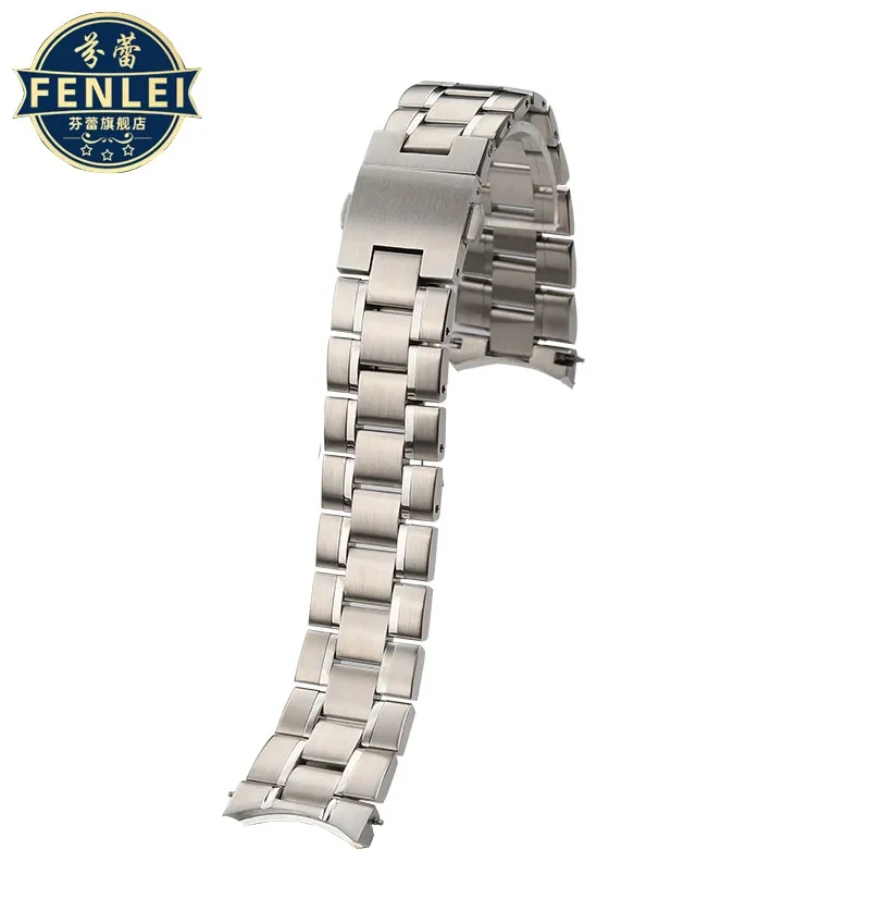 High Quality 22mm Solid Stainless Steel Watchband For Tag Heuer Carrera Bracelet Metal Deployment Clasp Curved Watchstrap silver