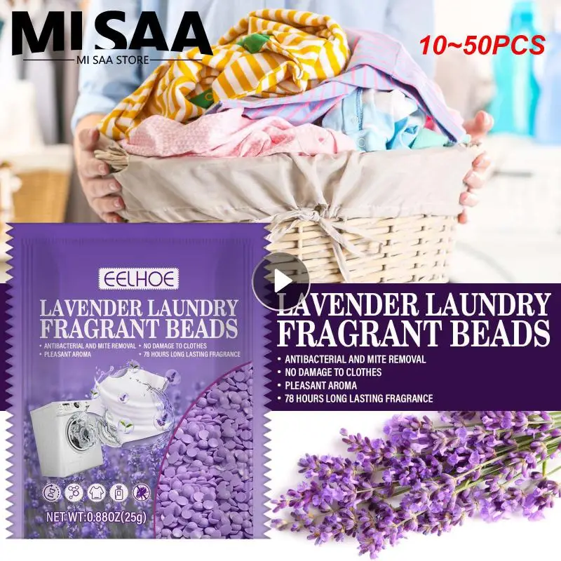 10~50PCS 25g Lavender Laundry Beads Clean Stains Cleaning Laundry Products Small Laundry Ball Penetrate Cloth Fibers