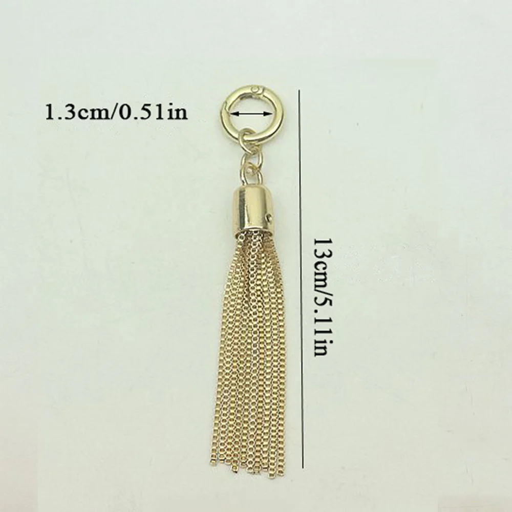 Fashion Brand Metal Decoration Buckle Tassel Pendant Keychain For Handbag Bag Purse Hardware Accessories DIY Crafts Decor Tassel