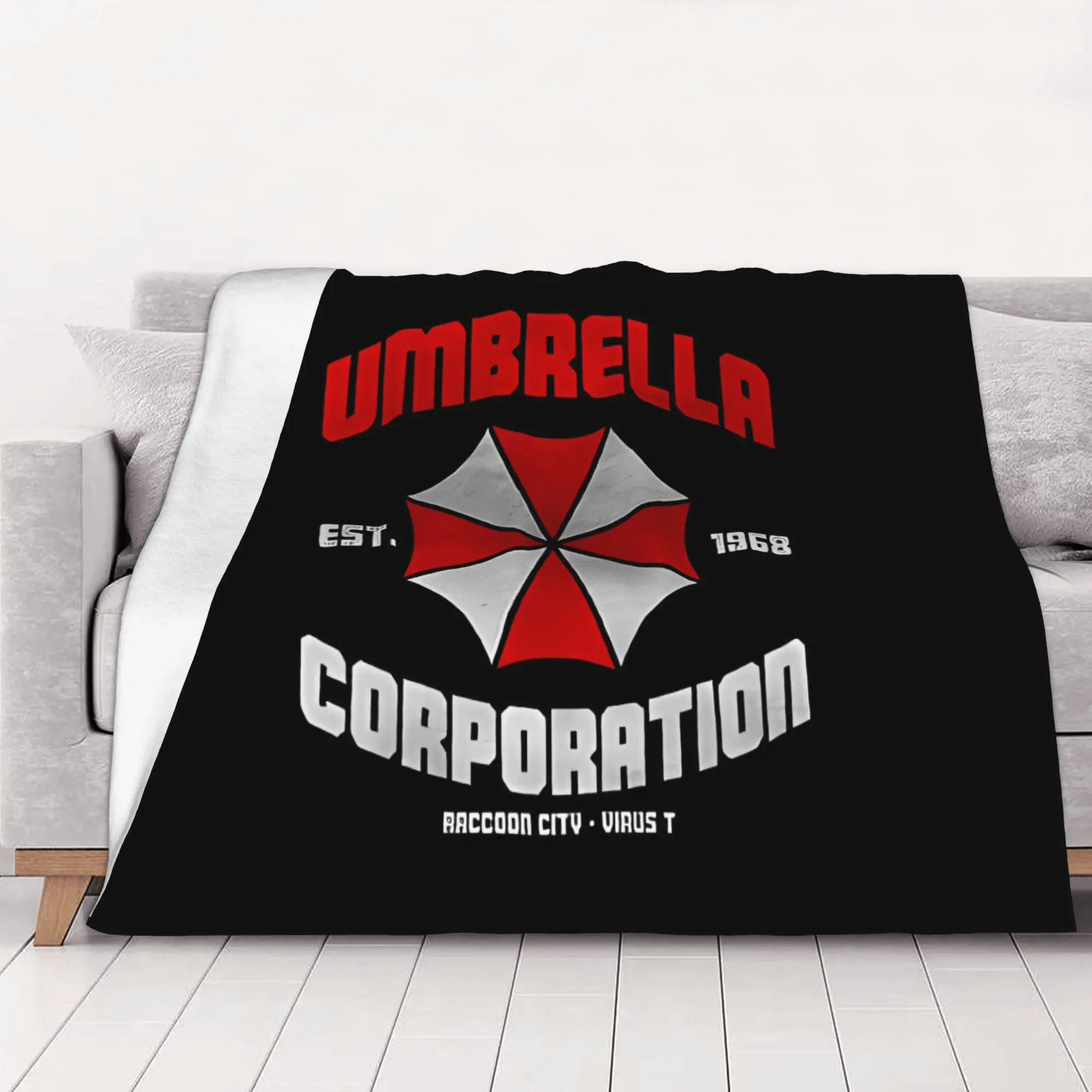 1PC Umbrella Corp Resident Evil home room decorations Winter Blankets for Adults Bedding Home Interior Sofa Knee