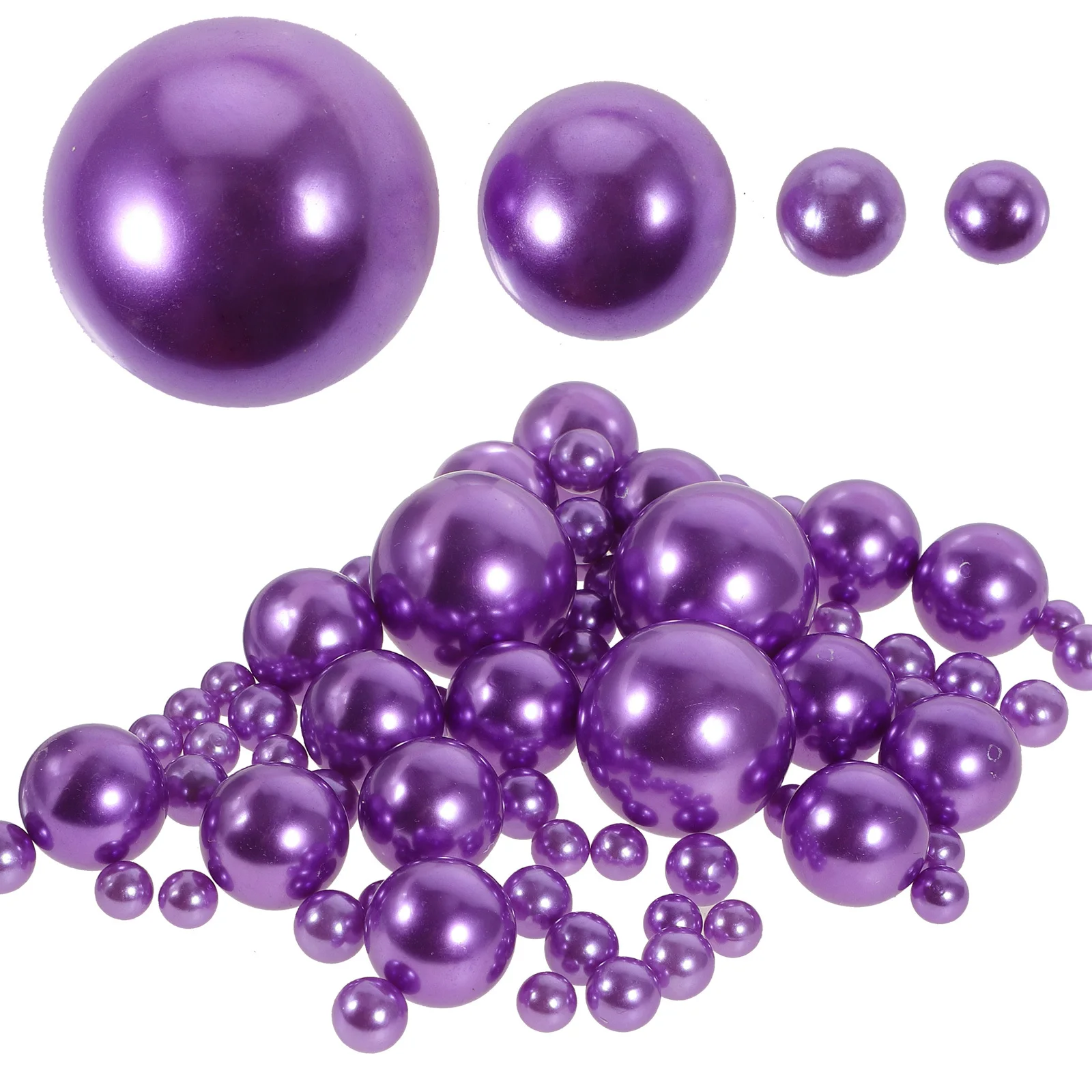 

125Pcs Pearl Beads No Hole for Crafting Fake Pearl Vase Filler Decorative Filler Beads DIY Home Wedding Party Decoration