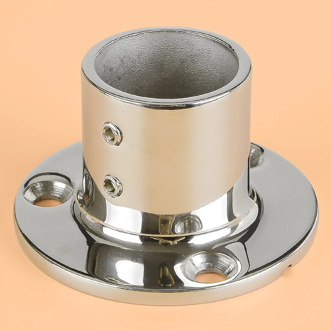 30mm 90 Degree 316 Stainless Steel Handrail Hand Rail Fitting Stanchion Hardware Round Base Tube Pipe Fit for Marine Boat Yacht
