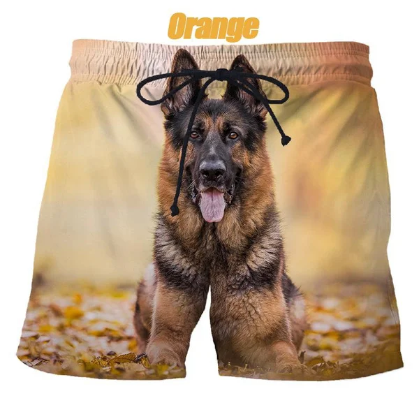 Fashion German Shepherd 3D Printing Shorts Summer Loose Printed Beach Pants Casual Cool Unisex Loose Beach Pants