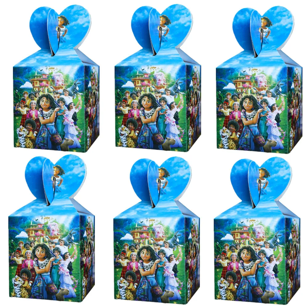 Cartoon Theme Disney Encanto Party Supplies Candy Gift Boxes Favor Baby Shower Snack Boxes Kids Girls Birthday Party Decoration