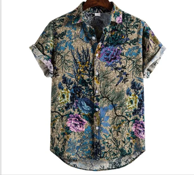 

Гавайские мужские летние брюки большого размера с принтом в клетку Youth Faion ort Sve Soft Glossy No Iron Treaent Casual irt