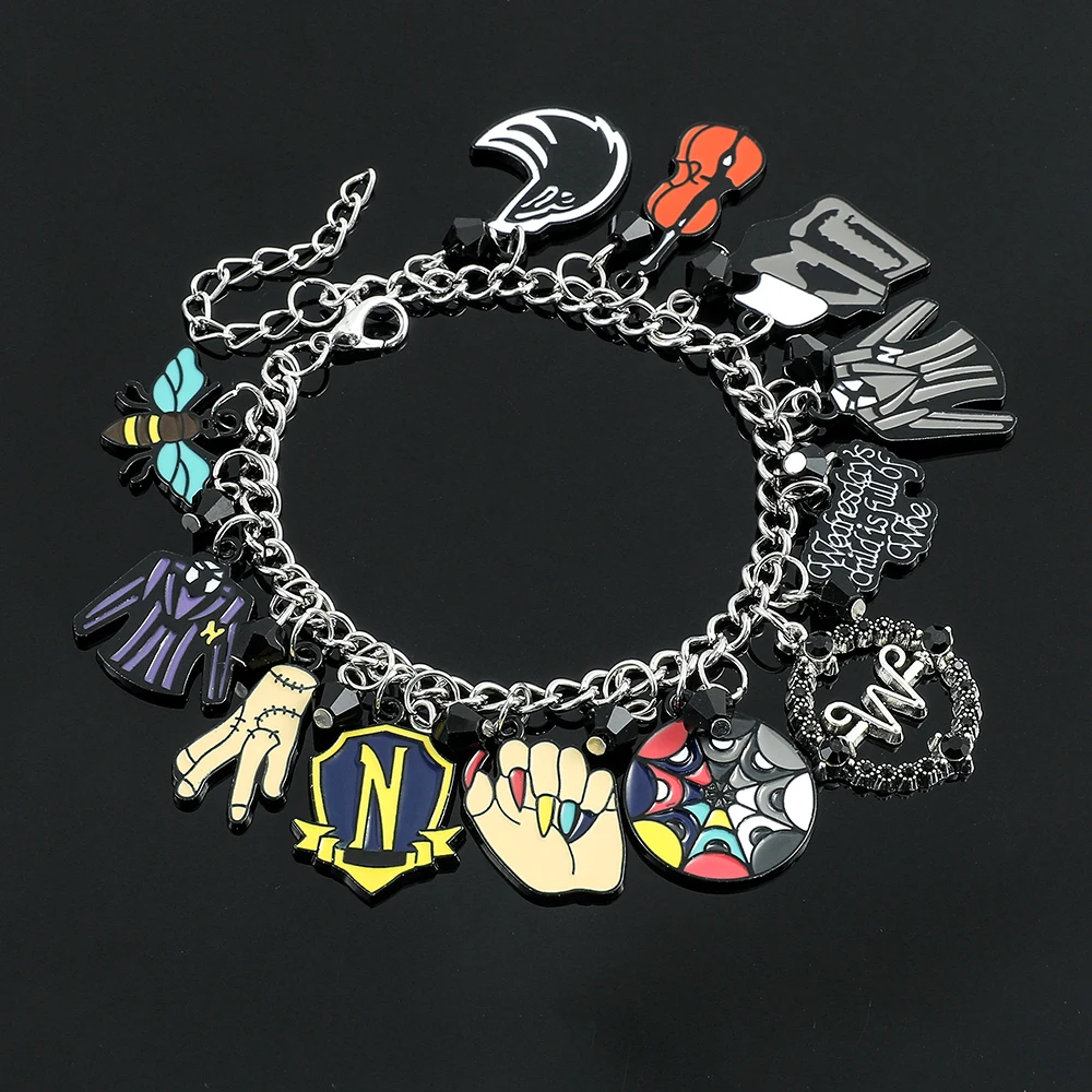 سوار برنامج تلفزيوني خيالي للنساء ، أساور قوطية ، قلادة كمان ، سوار جذاب ، إكسسوارات تنكرية ، فريداي ، عدامات ، هدايا #3