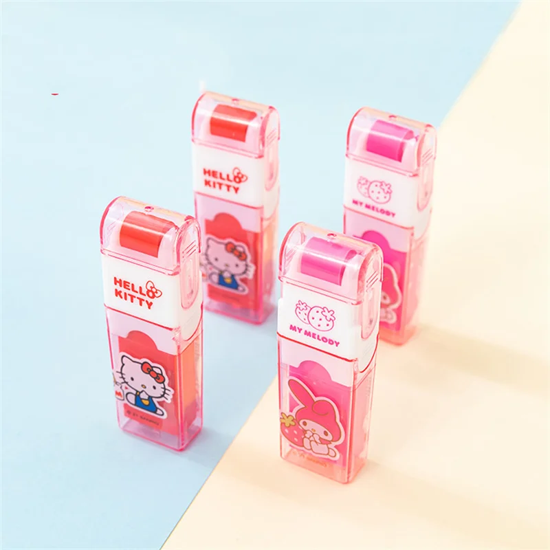 

20 pcs/lot Sanrio Melody Cat Roller Eraser Cute Writing Drawing Rubber Pencil Erasers Stationery For Kids Gifts School Supplies