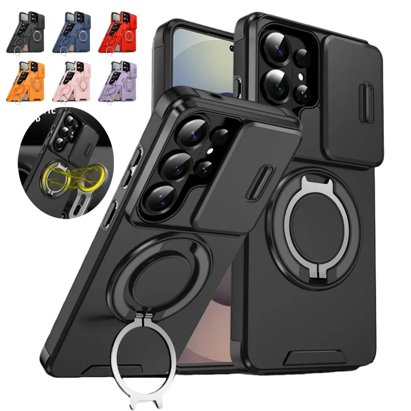 Military Armor Camera Protection Magnetic Case For Samsung G