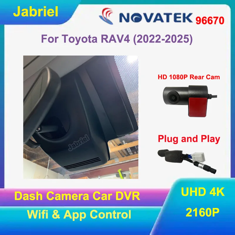 UHD 4K WIFI Car DVR Dash Cam Video Recorder For Toyota RAV4 2022 2023 2024 2025 High quality Dedicated 2160P Driving Recorder