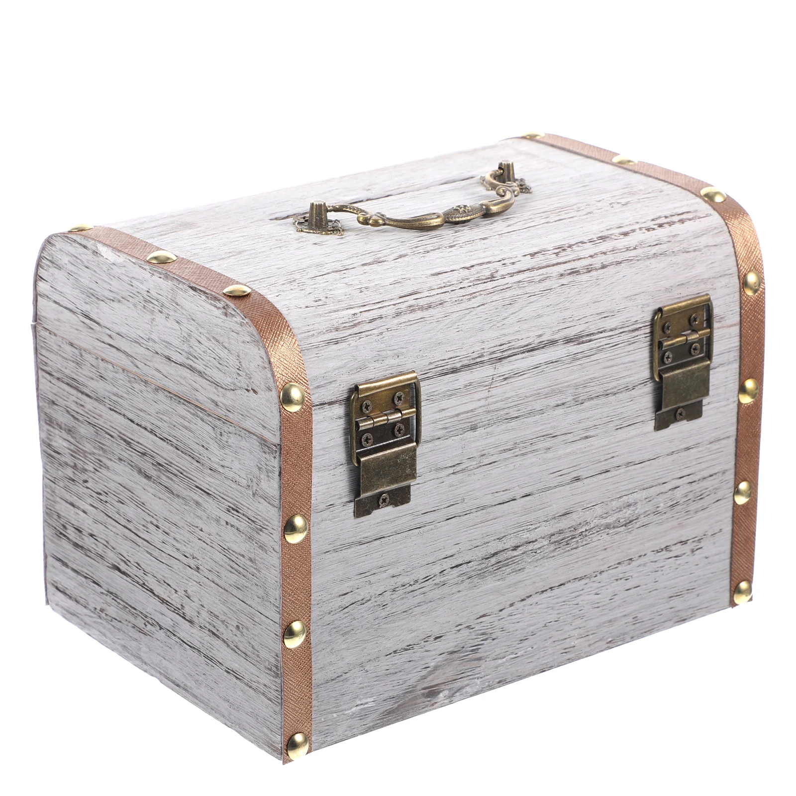 

Vintage Wooden Jewelry Box Storage Container Retro Trinket Case Lid Buckle Latch Design Lightweight Durable Home