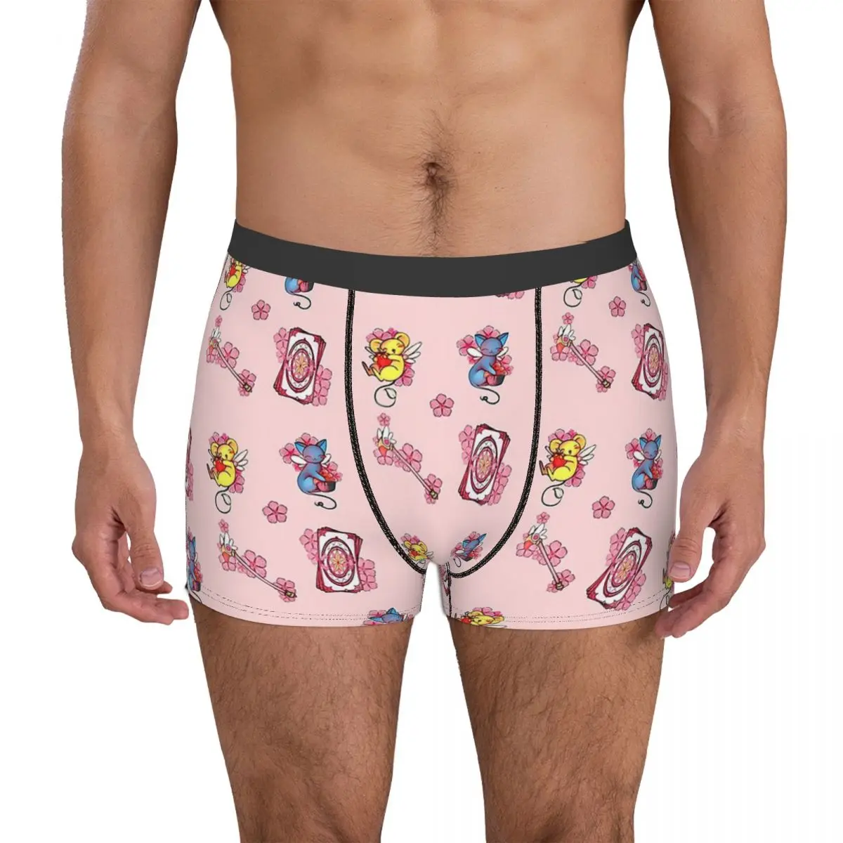 Themed Card Captor KINOMOTO SAKURA Anime Underpants Homme Panties Men's Underwear Print Shorts Boxer Briefs