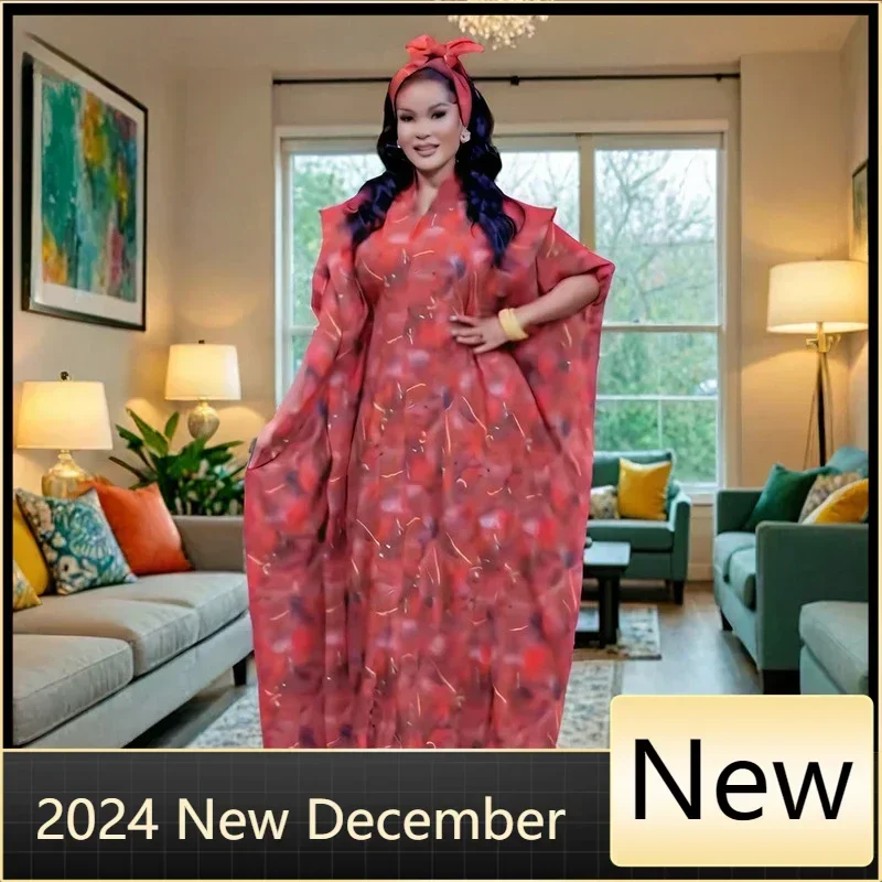 

Customized African Dresses For Women Dashiki Dubai Abaya Plus Size Africa Clothing Print Short Sleeve Maxi Dress Turkey Muslim R