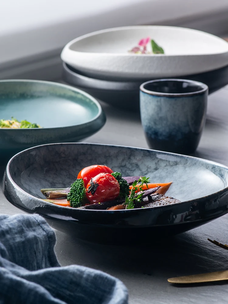 

Japanese Style Plate Sets Baby Ceramic Hospitality Party Dinner Plate Sets Kitchen Sushi Pratos De Jantar Cooking Plate Set