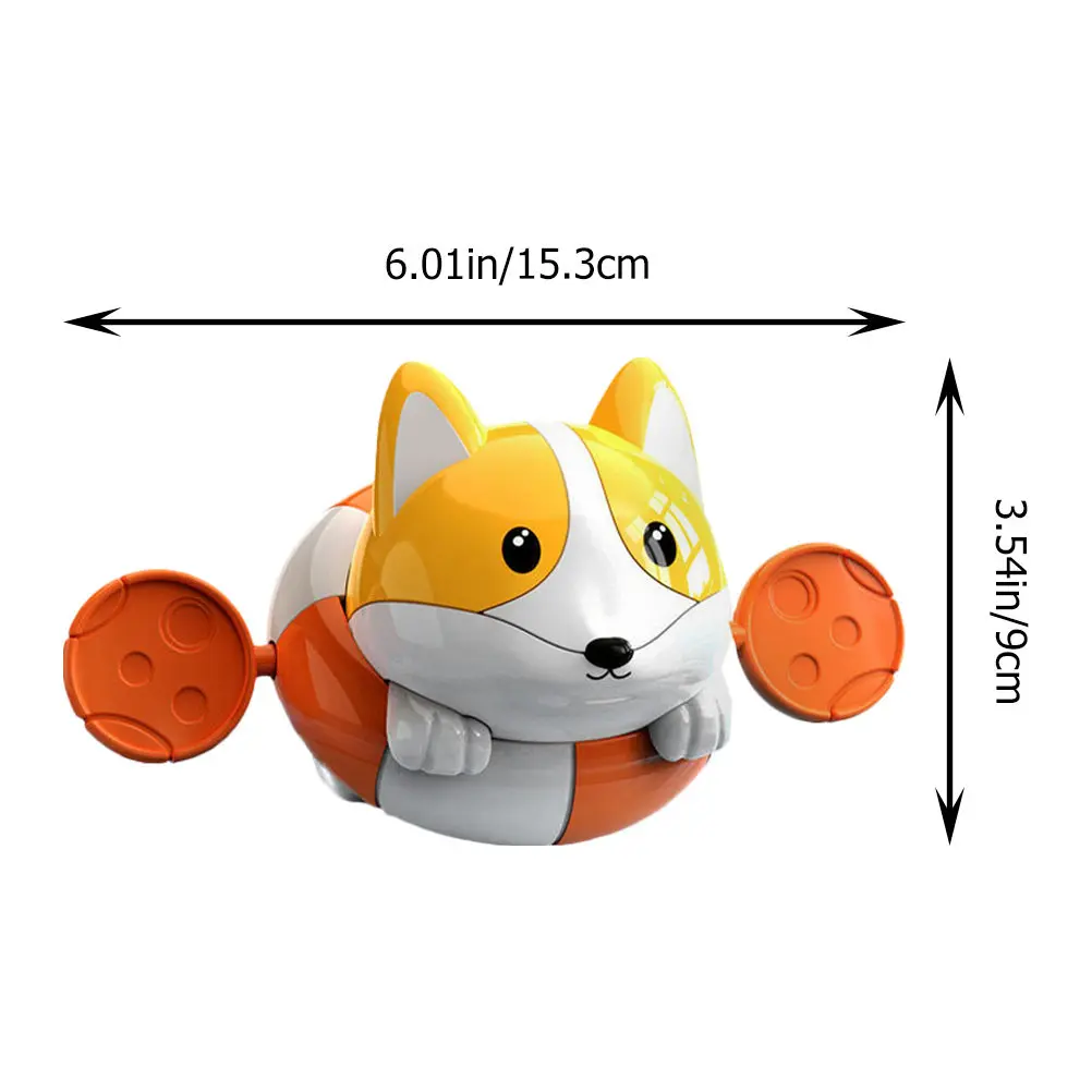 Adorable Baby Bath Plaything Corgi Dog Shape Smooth Edges Infant Bathing Water Companion Kids Pool Playtime Essential