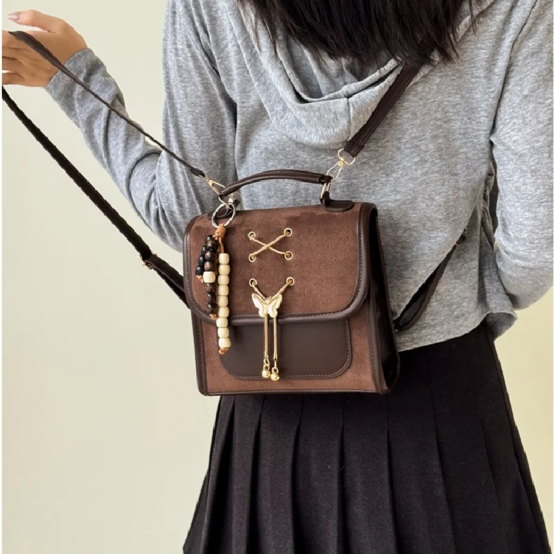 The New Top Handbag Adjustable Shoulder Strap Fashion Niche Design Casual Lightweight Backpack