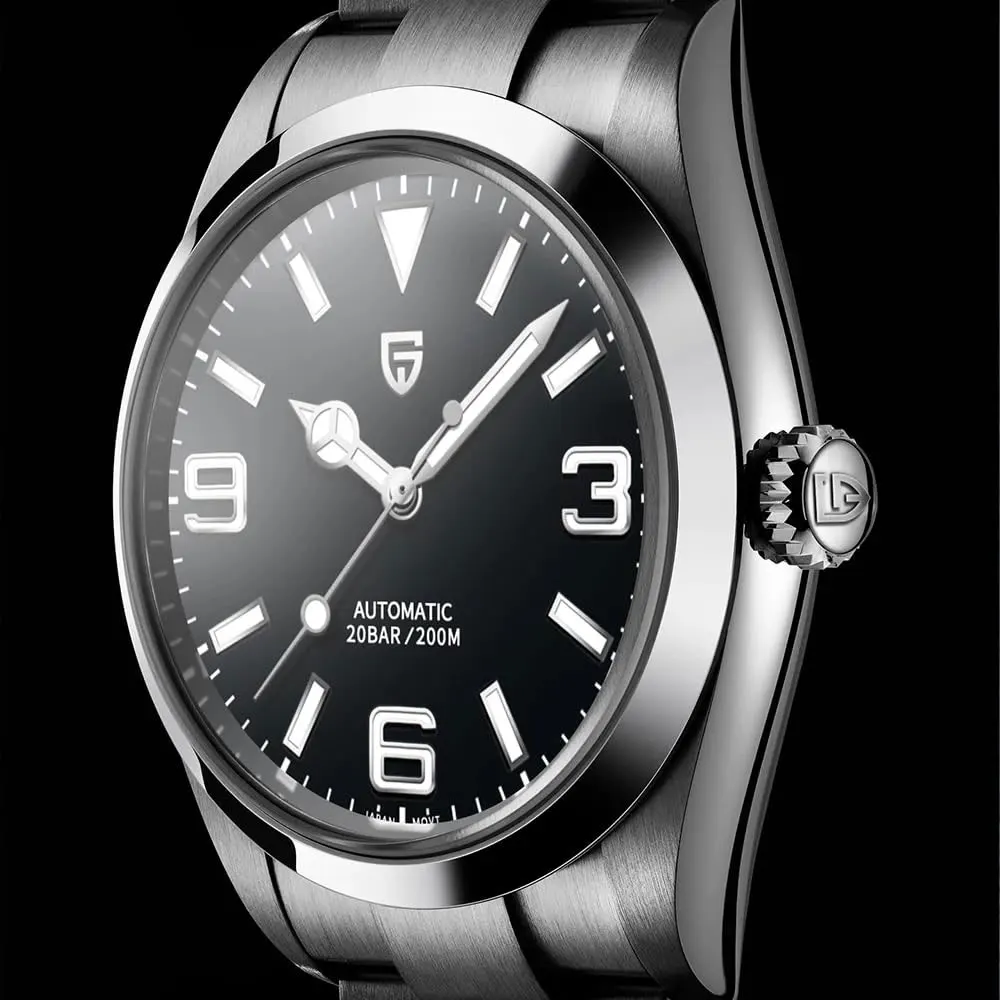 

Мужские часы PAGANI DESIGN, автоматические механические часы из нержавеющей стали, водонепроницаемые до 200 м, с AR-покрытием, купольное стекло, мужские часы Reloj Hombre