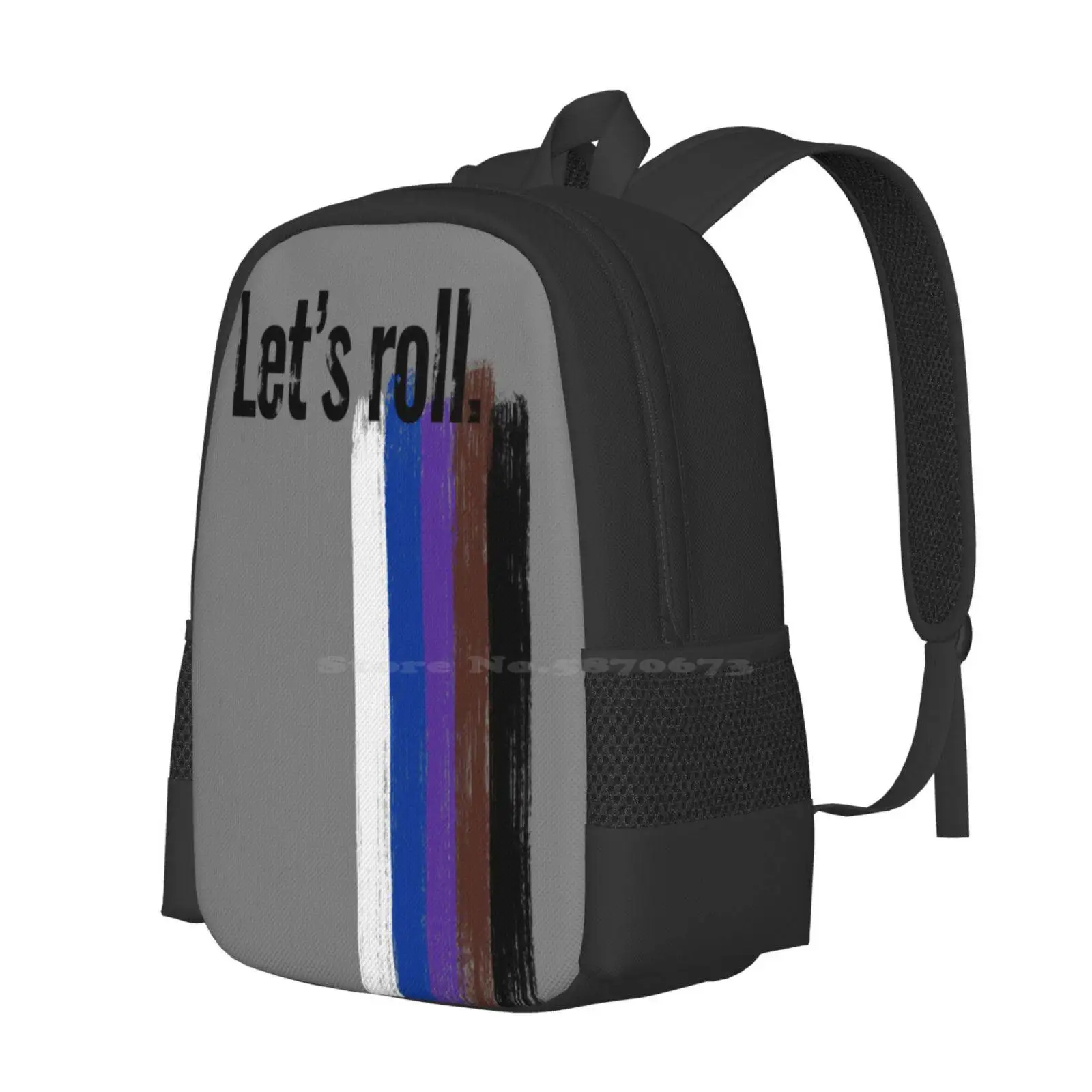 Bjj | Let’S Roll. | Long Stripe | Bjj Lifestyle Hot Sale Schoolbag Backpack Fashion Bags Oss Brazilian Jiu Jitsu Jiu Jitsu