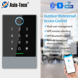 NFC 2.4GHz WiFi e Bluetooth TTLOCK APP tastiera per controllo accessi apriporta impermeabile in metallo tastiera per ingresso porta esterna