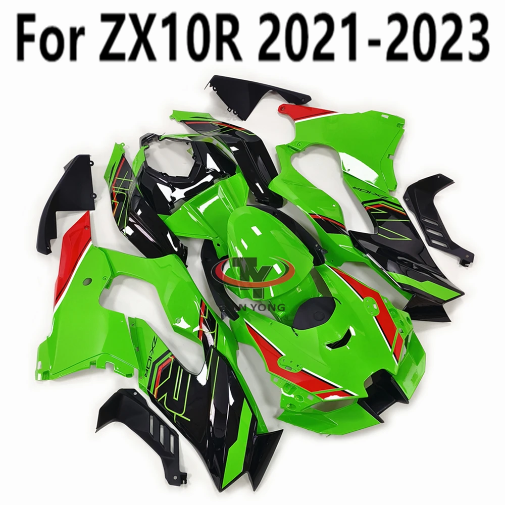 For Kawasaki ZX10R ZX 10R 2021-2020-2023-2024 Bodywork Cowling Bright New Green Red Black Prints Motorcycle Full Fairing Kit