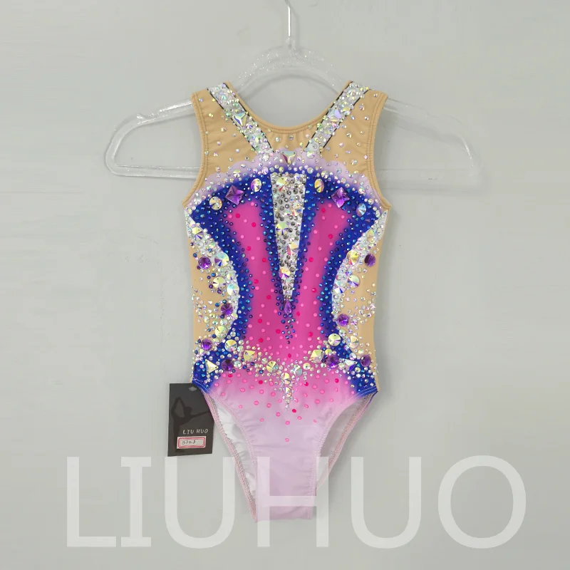 

Synchronized Swimming Suit With Rhinestones Swimsuit Girls Competition Dress