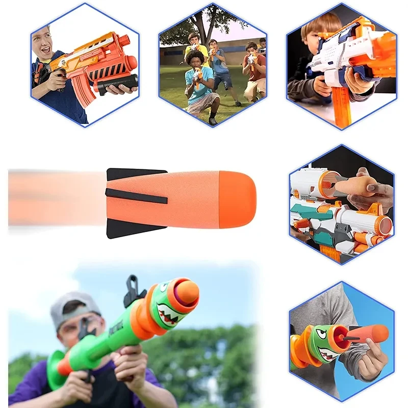 Piankowe akcesoria do opakowanie uzupełniające typu Mega-pocisk kompatybilne z wyrzutnią rakiet rakietowych typu N-Strike z serii miotaczy Nerf