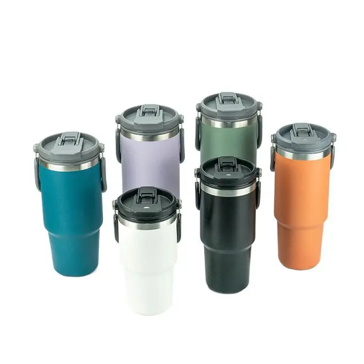 new product large capacity outdoor inside and outside 304 stainless steel convenient handle cup