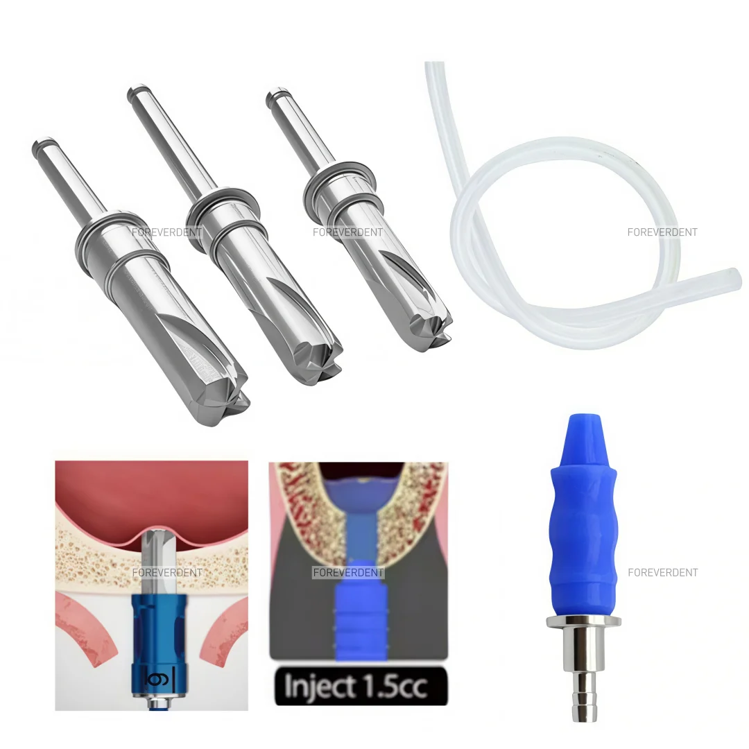 Dental Membrane Lifter Drills Sinus Lift Implant CAS Hydraulic Tips With Water Pipe Injection Maxillary Sinus Lifting
