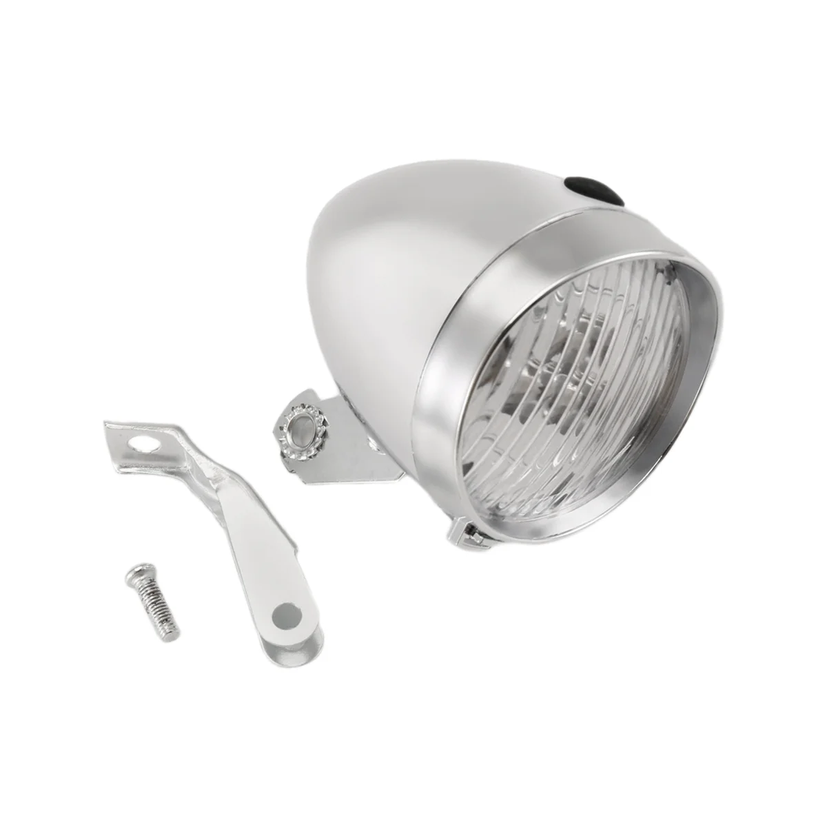 RUAI ريترو دراجة دراجة ملحق الجبهة دعامة إضاءة خمر 3LED المصباح (فضي)