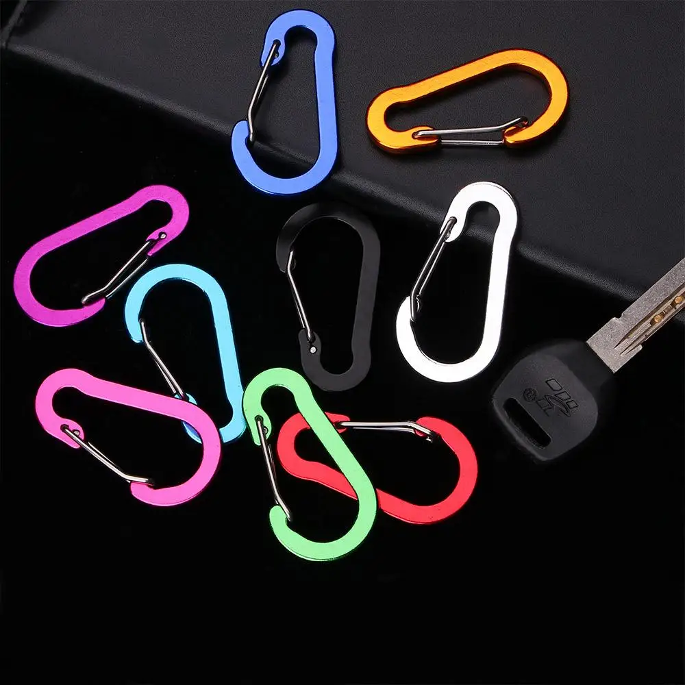 

5Pcs Camping Aluminium Alloy Climbing Hook Fishing Snap Clip Spring Buckle Keychain Carabiner