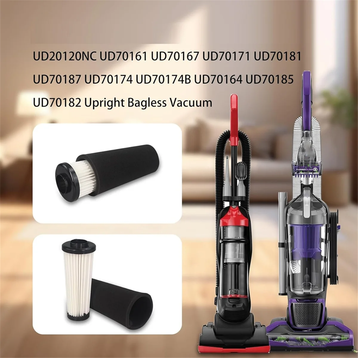 Reemplazo de filtro F112 para aspiradora vertical Dirt Devil, juego de filtros para atrapar olores premotor, reemplaza la pieza AD47936_A66K