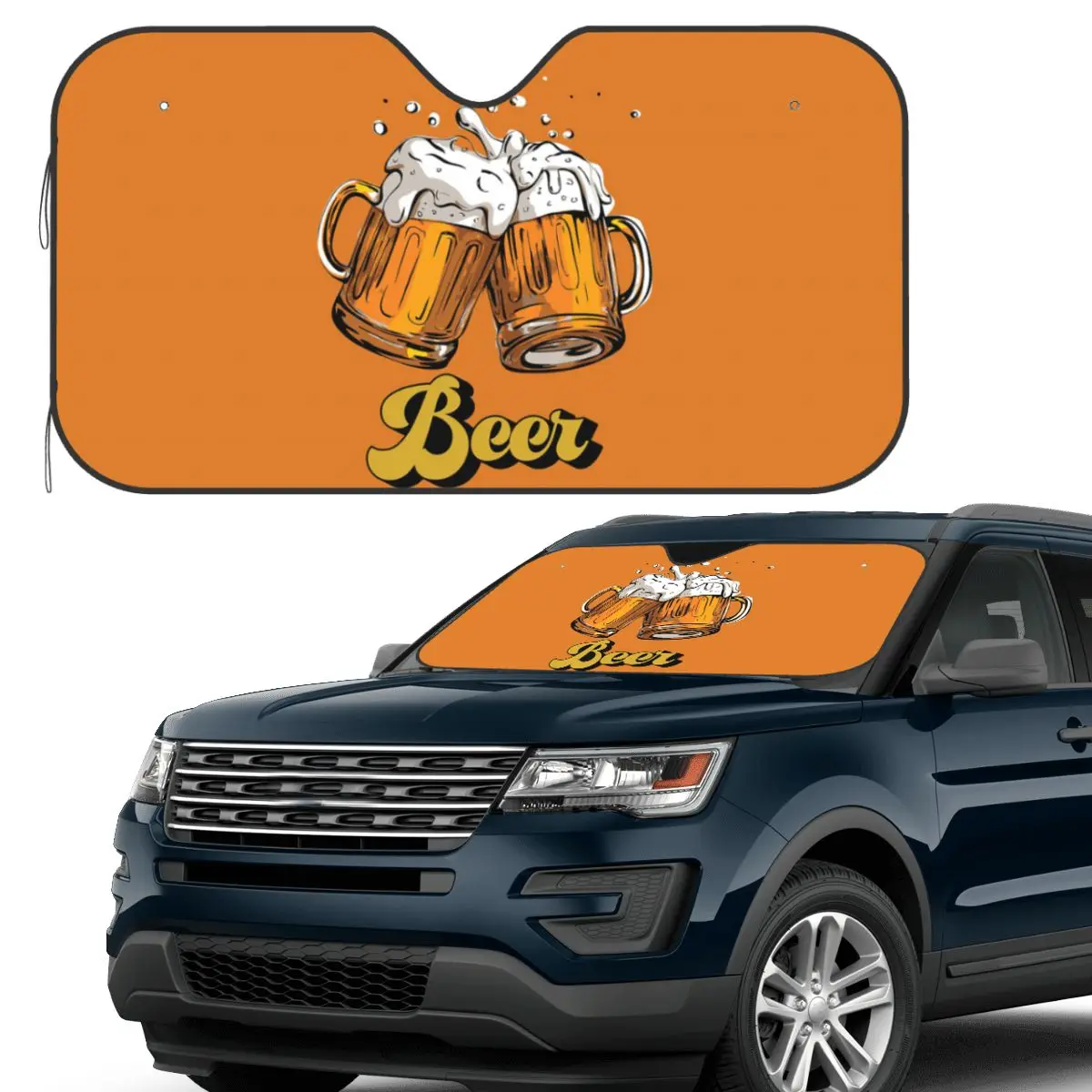 

Пивной солнцезащитный козырек на лобовое стекло автомобиля, переднее лобовое стекло, солнцезащитный козырек, аксессуары, чехлы