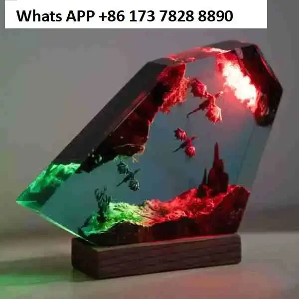 Fire Dragon and Ice Dragon Resin Light Night Light 3D Dragon  Lighting Home Furnishing Gift to him