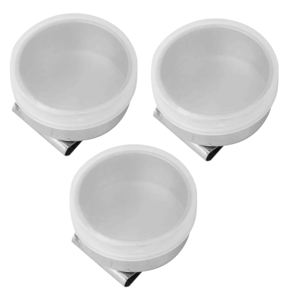 3pcs Portable Stainless Steel Oil Paint Palette Cup With Cover Reusable Palette Container Cup Artist Paint Cup Brush Cleaning