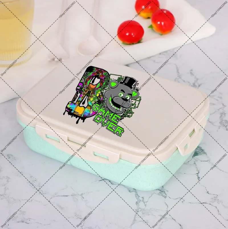 FNAF صندوق الغداء خمس ليالٍ في فريديز بينتو صندوق الغداء مكتب المدرسة المحمولة الكرتون نمط حاويات تخزين المواد الغذائية هدايا الحفلات #2