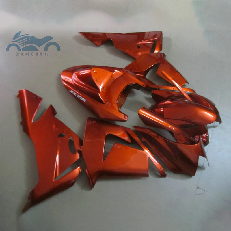 

Upgrade your Motorcycle fairing kits for KAWASAKI Ninja ZX 10R 2004 2005 ABS sport fairings kit 04 05 ZX10R red golden bodyworks