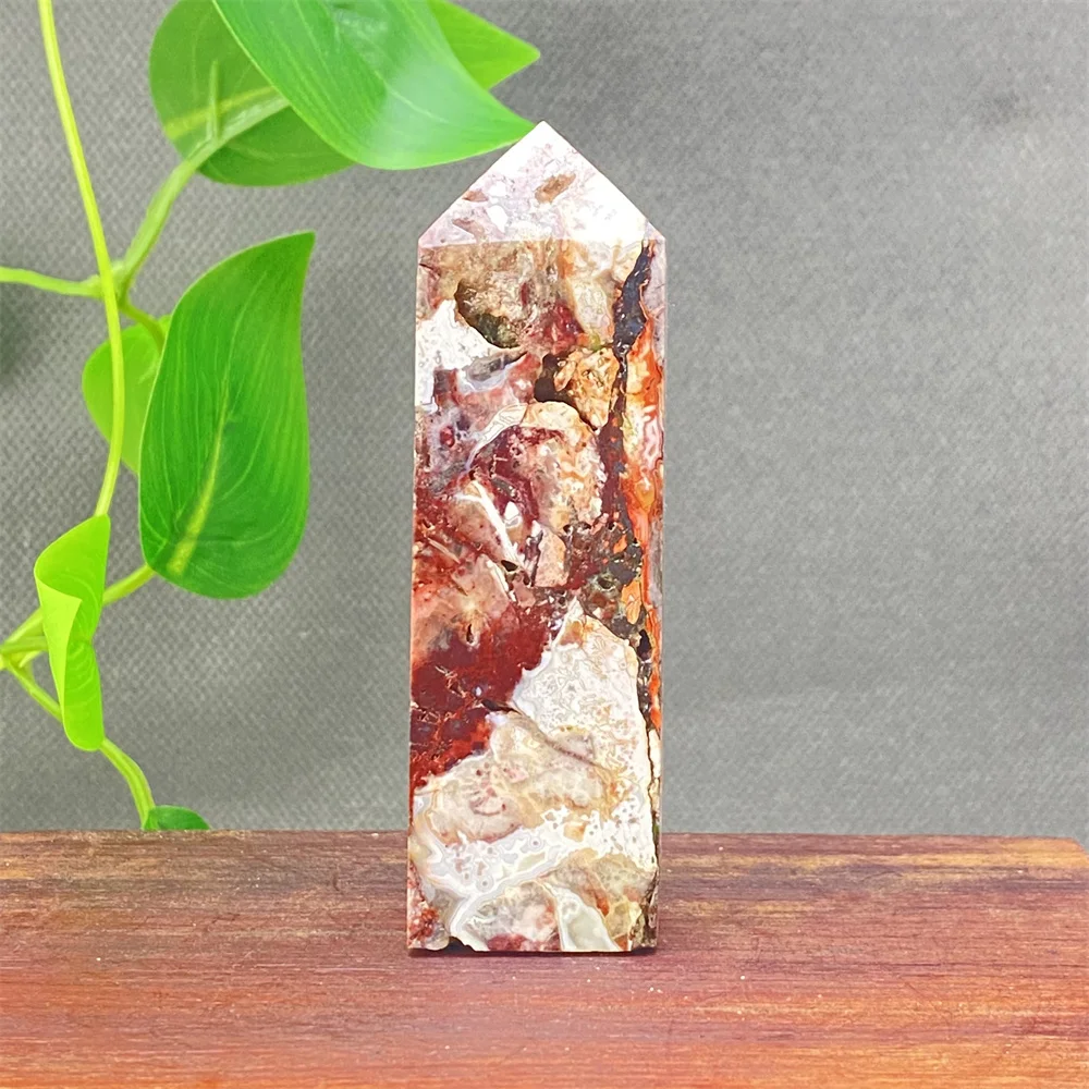 Natural Mexican Agate Crystal Healing Gemstone Pointing Symbolic Wedding Gift Rebirth Transformation Souvenir