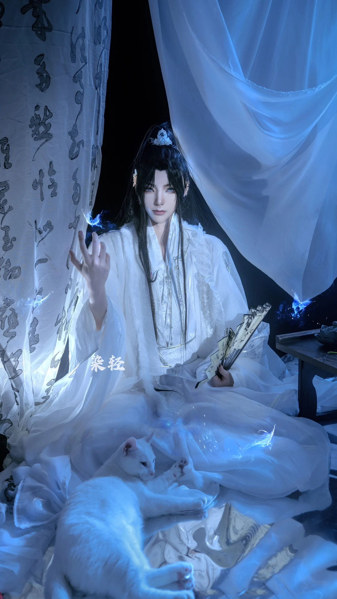 

Anime Er Ha And His White Cat Master Chu Wanning Cosplay Costume TGCF Xie Lian White Clothes Mo Dao Zu Shi Halloween Han Fu