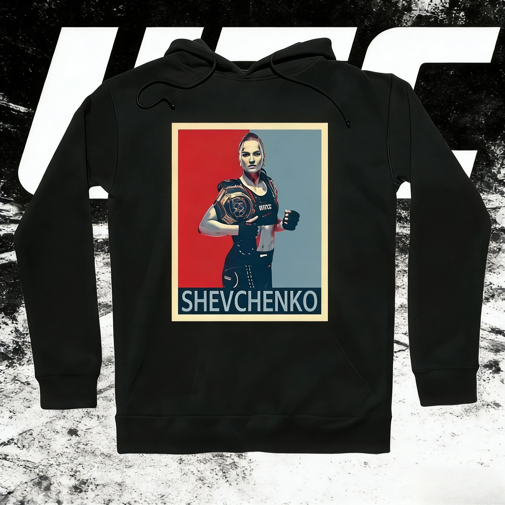 

UFC Valentina Shevchenko 2026, осенне-зимняя повседневная дышащая модная толстовка из чистого хлопка, подходит для мужчин и женщин