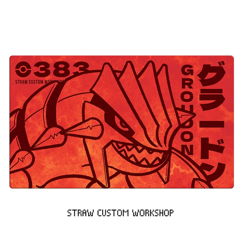 600X350X2Mm New PTCG Groudon Kyogre Board Game Card Mat Versus Mat Rayquaza Mouse Pad Anime PTCG Battle Table Pad Gift Toys