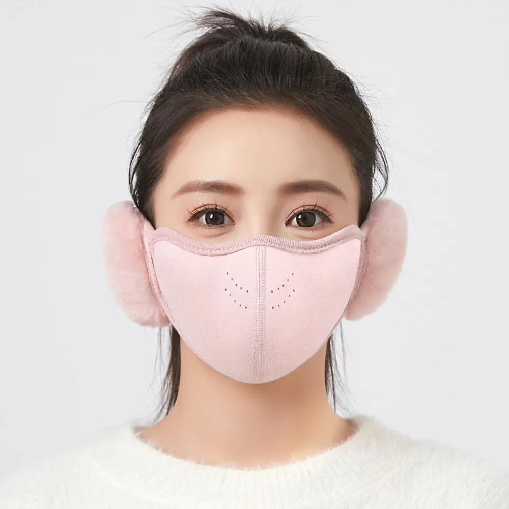 New Windproof Thermal Earmuffs Mask Breathable Anti Pollen Cycling Earflap Dustproof Fleece Winter Mask Gift